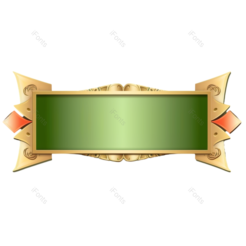 立体边框图片,古典元素元素,花纹边框PNG,绿色背景免抠素材